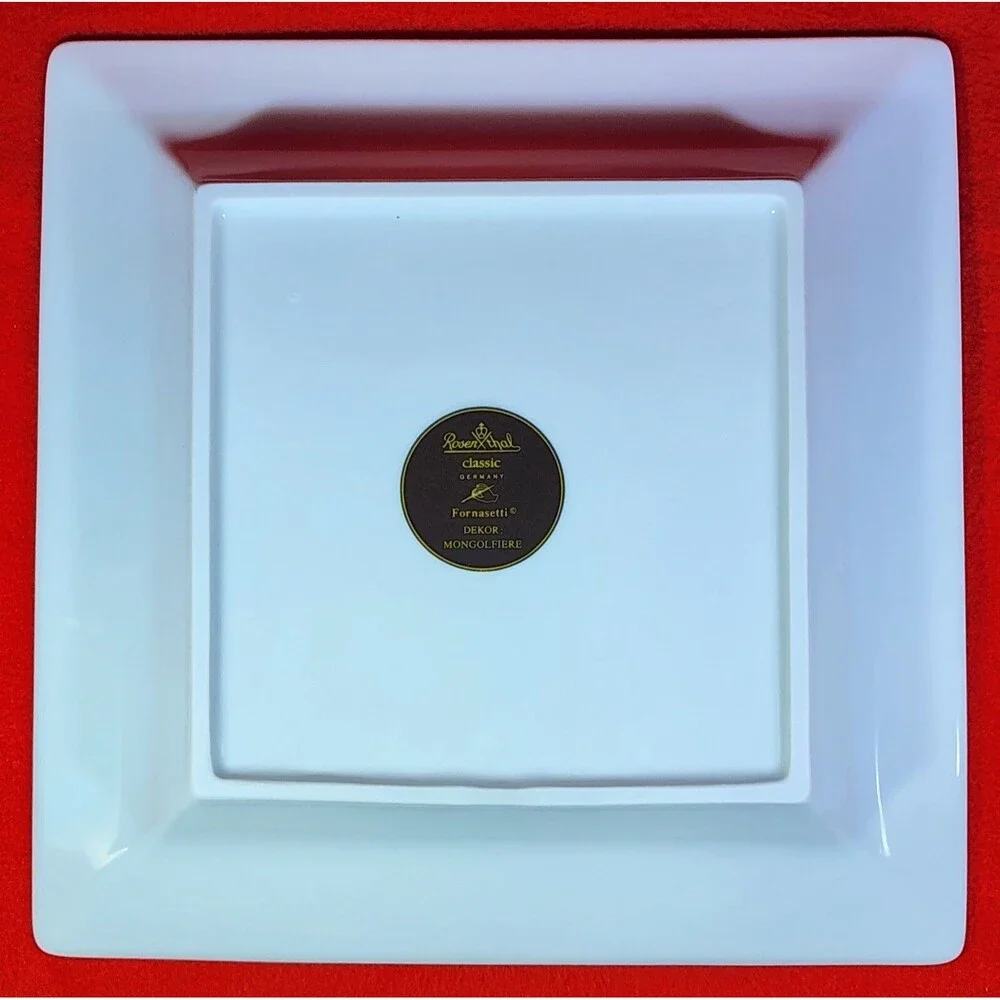 Rare Find ~ Rosenthal Classic Fornasetti Dekor Mongolfiere Square Plate ~Germany